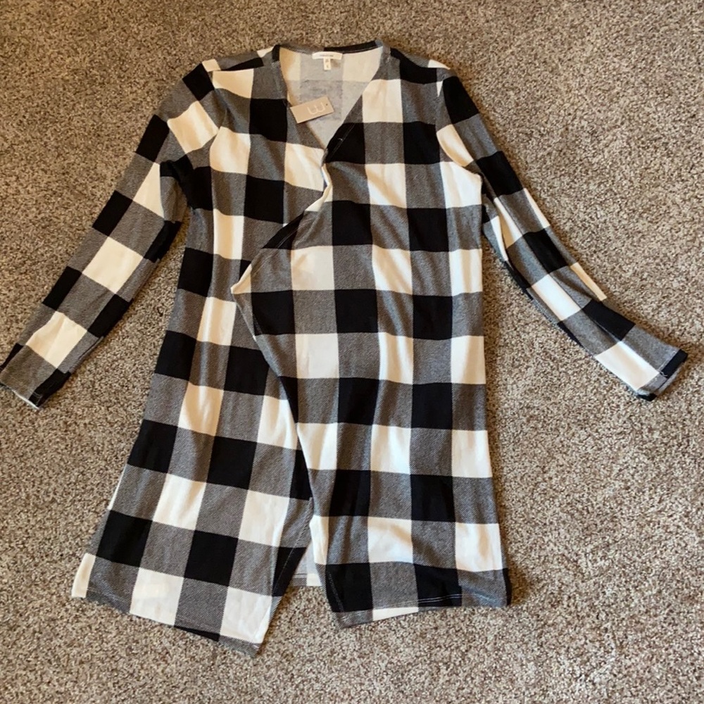 Black and white cardigan